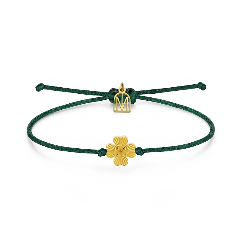 Mantra Clover Good Luck Bracelet