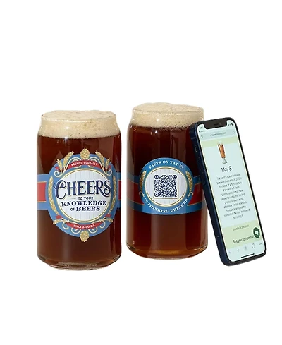 Uncommon Goods Beer Facts Every Day Interactive Qr Pint Glass