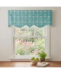 Rlf Home 100percentage Cotton Sinker Regal With Lining Rod Pocket Window Valance