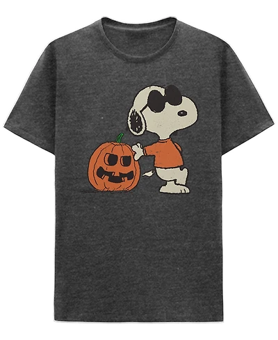 Hybrid Apparel Men's Pumpkin Snoopy Crewneck T-Shirt