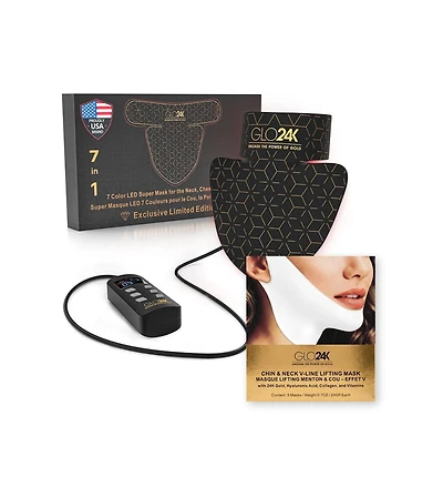 GLO24K Led Neck Lift and V-Line Treatment Set