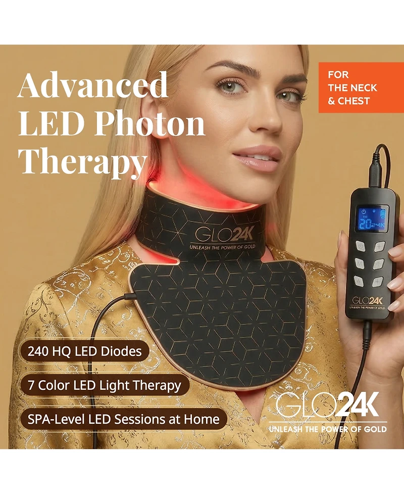 GLO24K Led Neck Lift and V-Line Treatment Set
