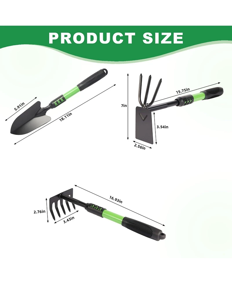 Xdovet Garden Shovel Spade Hand Rake Tool Set