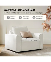 Hulala Home Bernice Modern Oversized Armchair with Removable Back Cushion