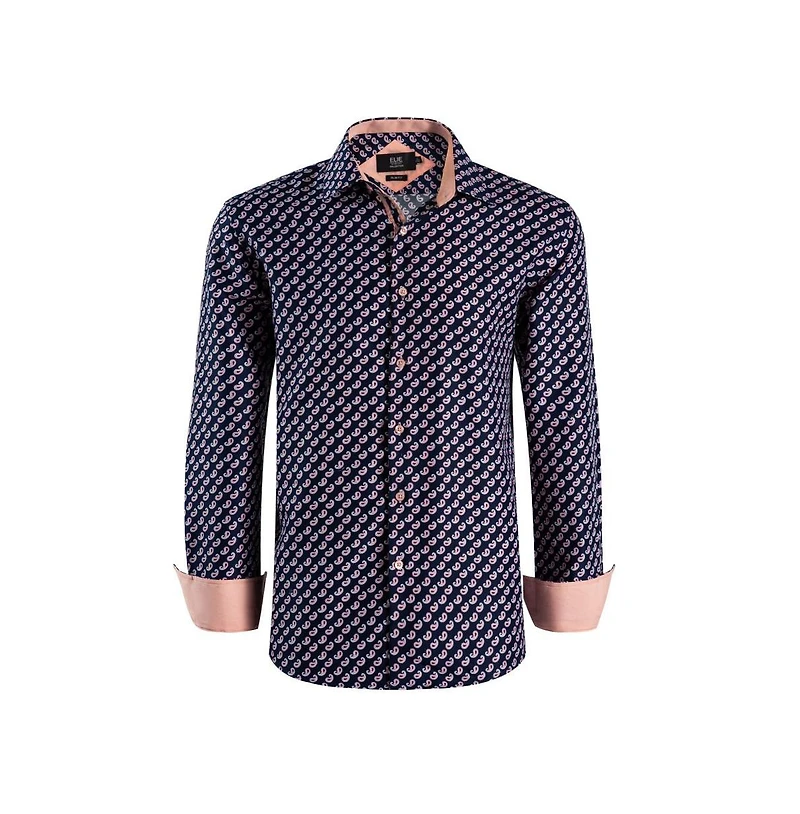 Elie Balleh Men's Slim Fit Paisley Print Shirt