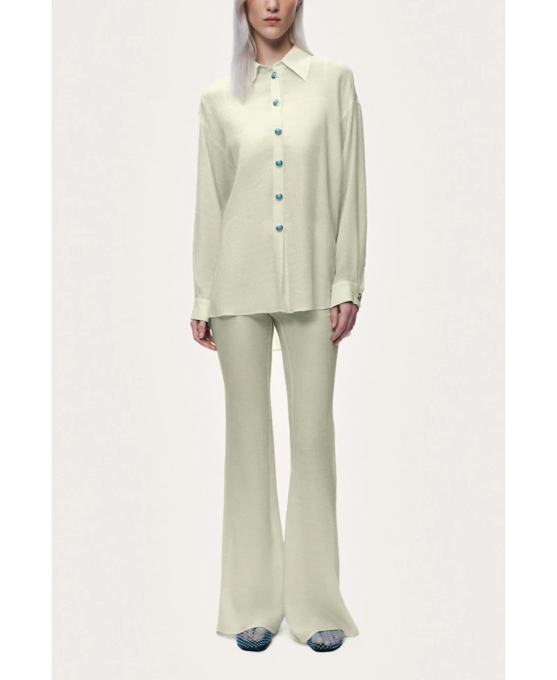 Nocturne Women's High-Waist Flare Trousers
