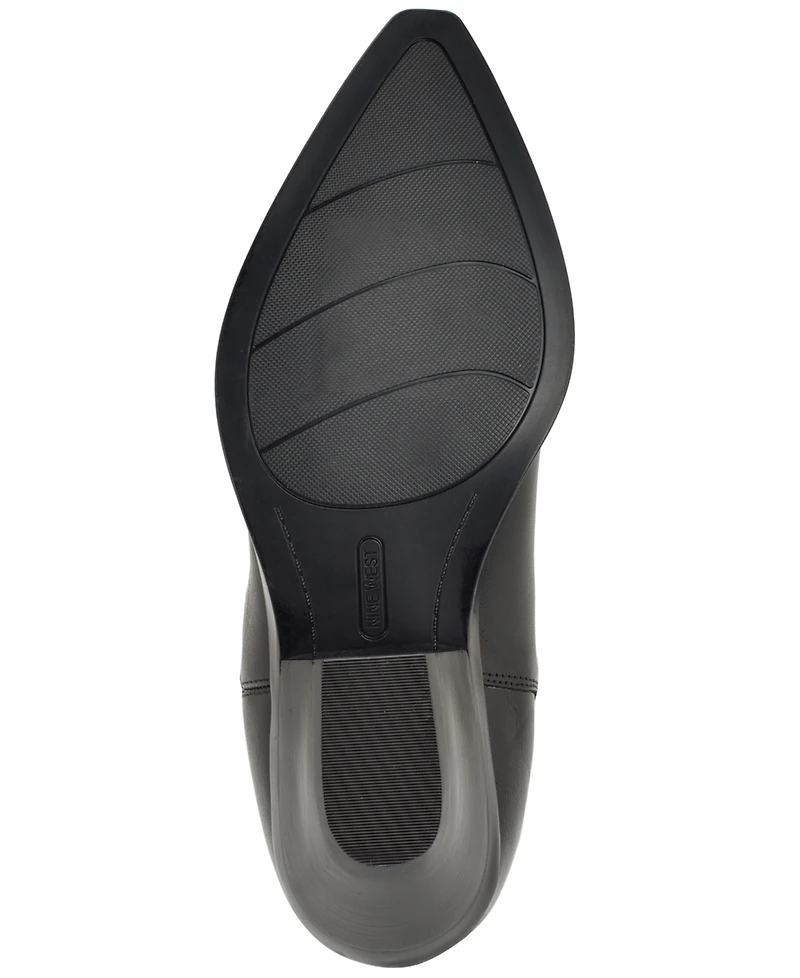 Nine West Women's Asken Western Block Heel Dress Boots
