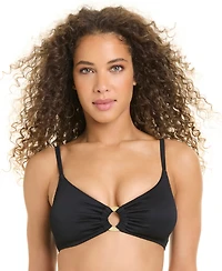 Sanctuary Women's Moonlight Tides Over-The-Shoulder Ring Front Bikini Top