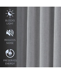 Chenille Blackout Back Tab Curtains Pair