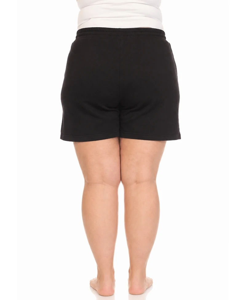 White Mark Plus Drawstring Lounge Shorts