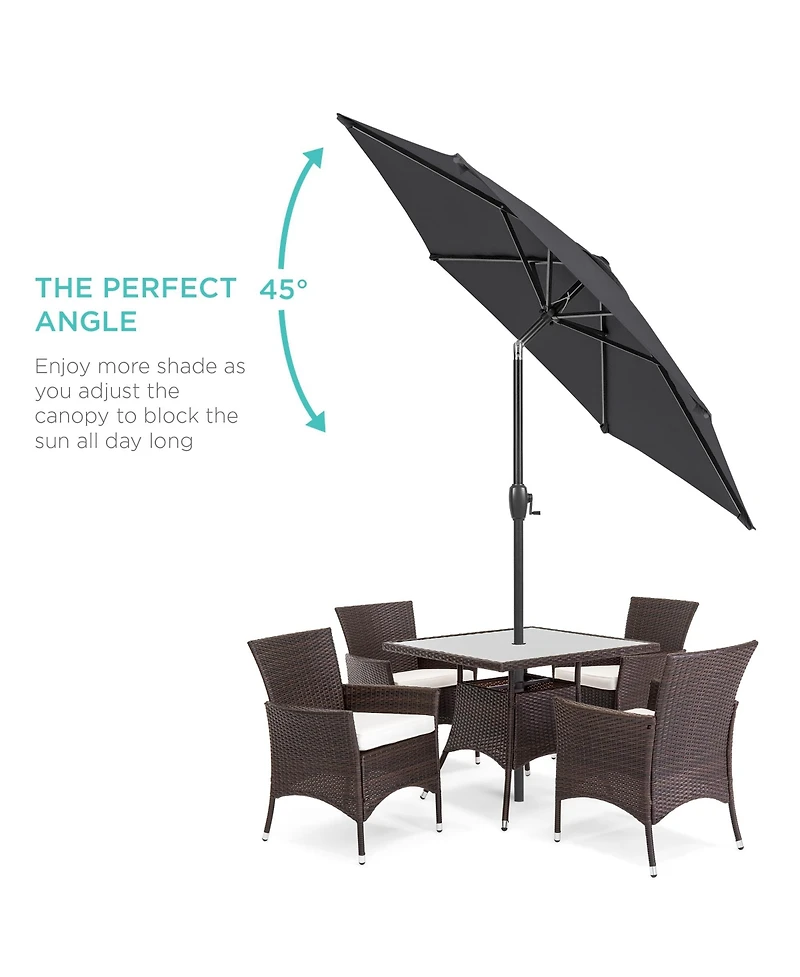 Best Choice Products 7.5ft Heavy-Duty Outdoor Market Patio Umbrella w/ Push Button Tilt