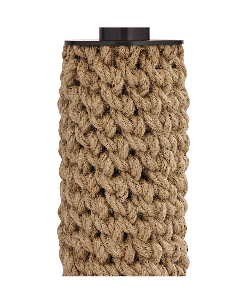 360 Lighting Ciera 25 1/4" High Farmhouse Rustic Modern Table Lamps Set of 2 Natural Bronze Rope Wrapped Living Room Bedroom