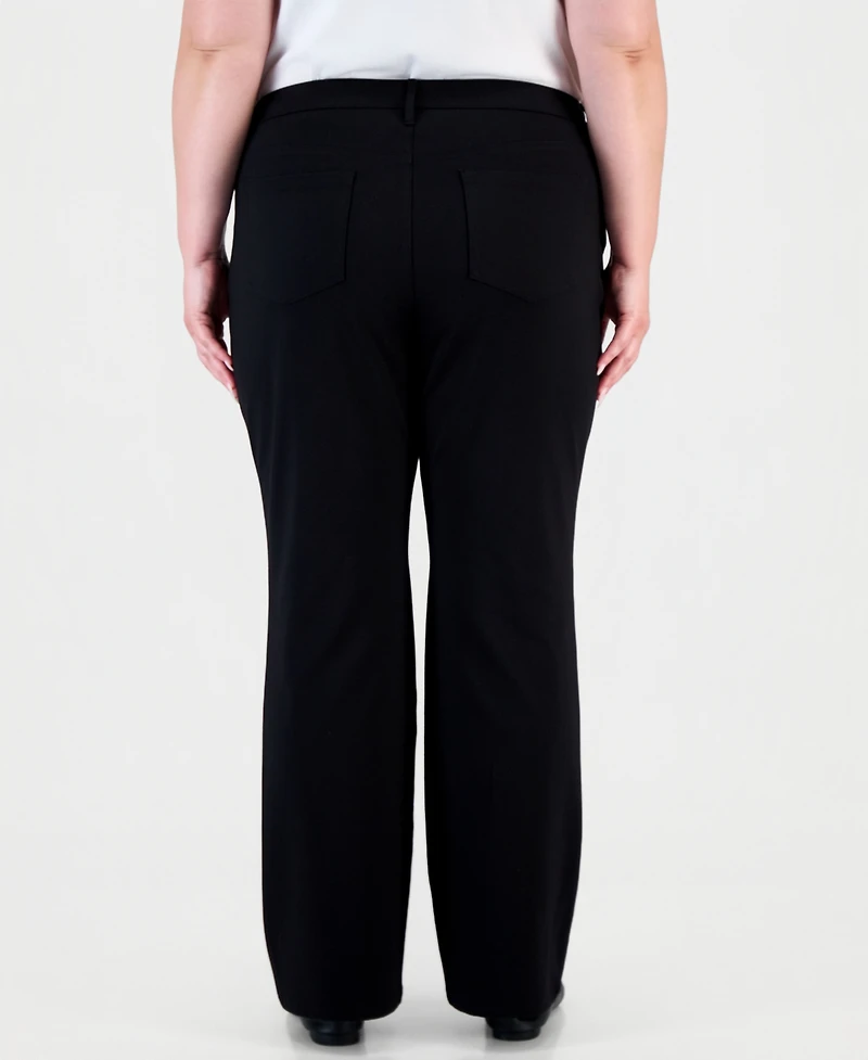 Jones New York Plus Ff Lexington Bootleg High-Waisted Jeans