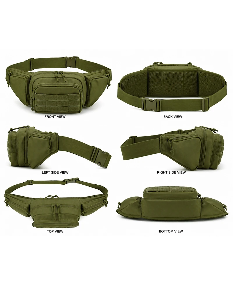 Seamless Outdoors Military Tactical Fanny Pack - Camouflage Waist Bag for Hiking