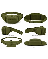 Seamless Outdoors Military Tactical Fanny Pack - Camouflage Waist Bag for Hiking