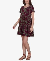 Ruby Rd. Petite Tropical Print Stretch Pocket Dress