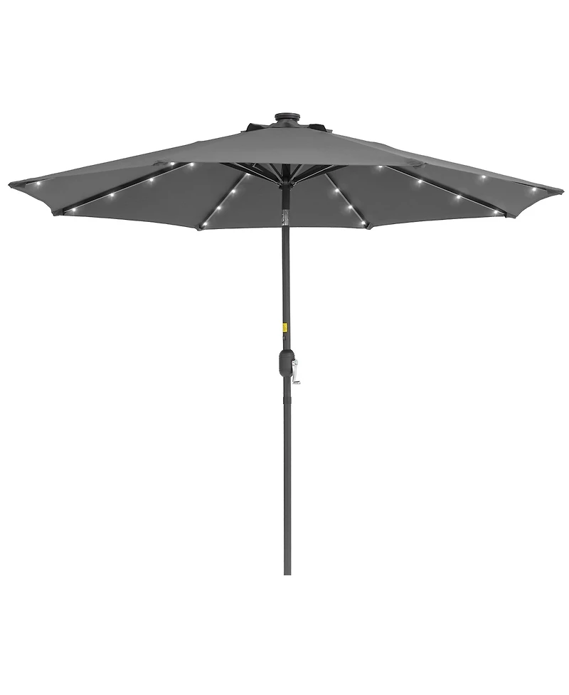Sonkuki Enhance Your Outdoor Oasis With 9Feet Led Round Patio Umbrella - Stylish, Durable, And Sun-Protective