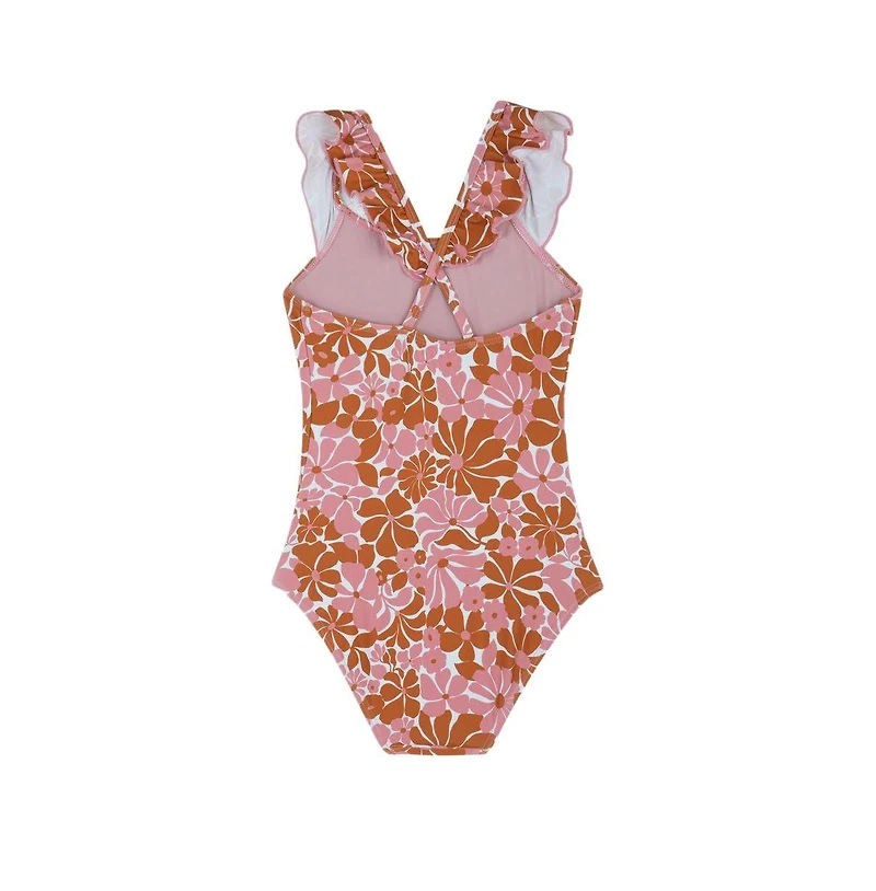 Gottex Kids Child Girls Summer Memories Square Neck Ruffle One Piece