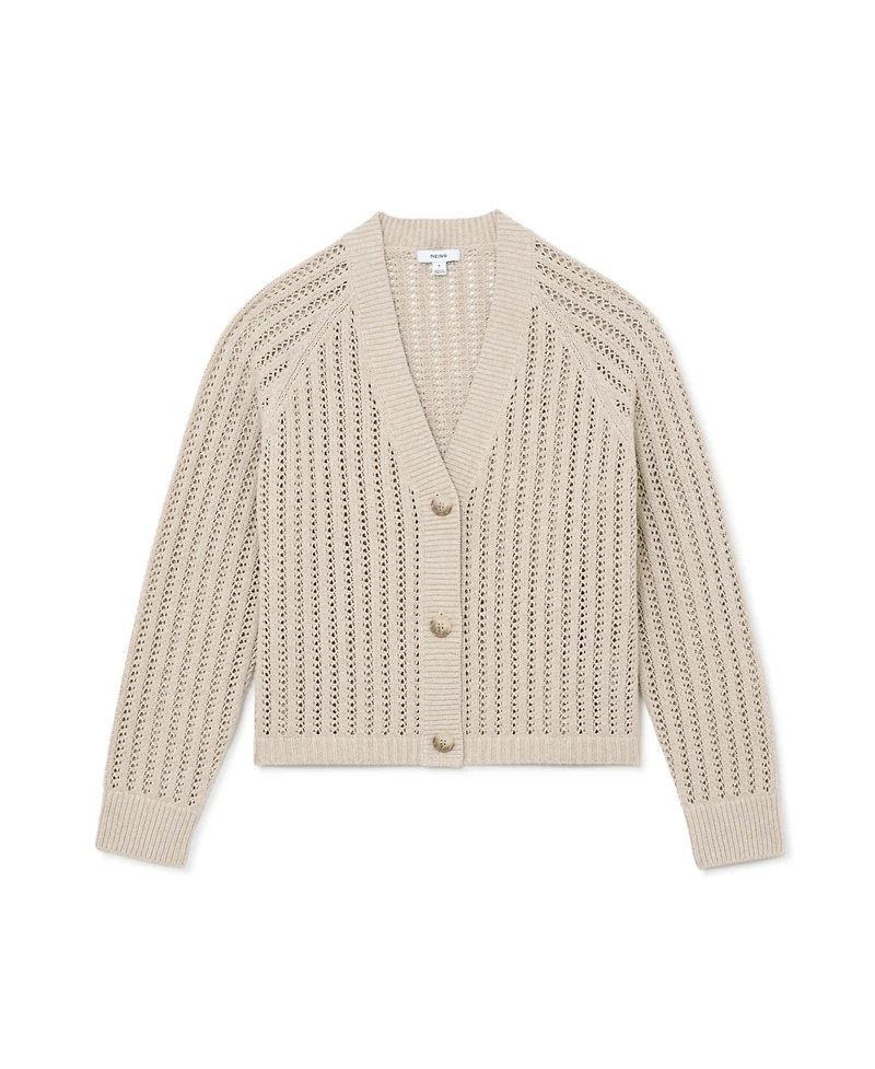 Reiss Women's Constance Stitch Knitted Cardigan