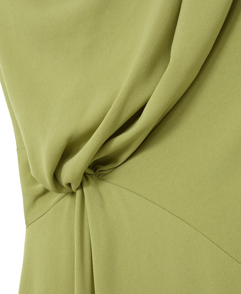 Reiss Women's Beth Asymmetric Tuck Detail Midi Dress