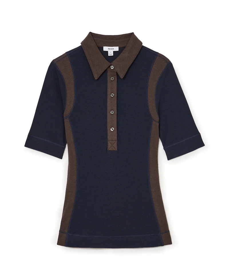 Reiss Women's Winnie Colour Block Top