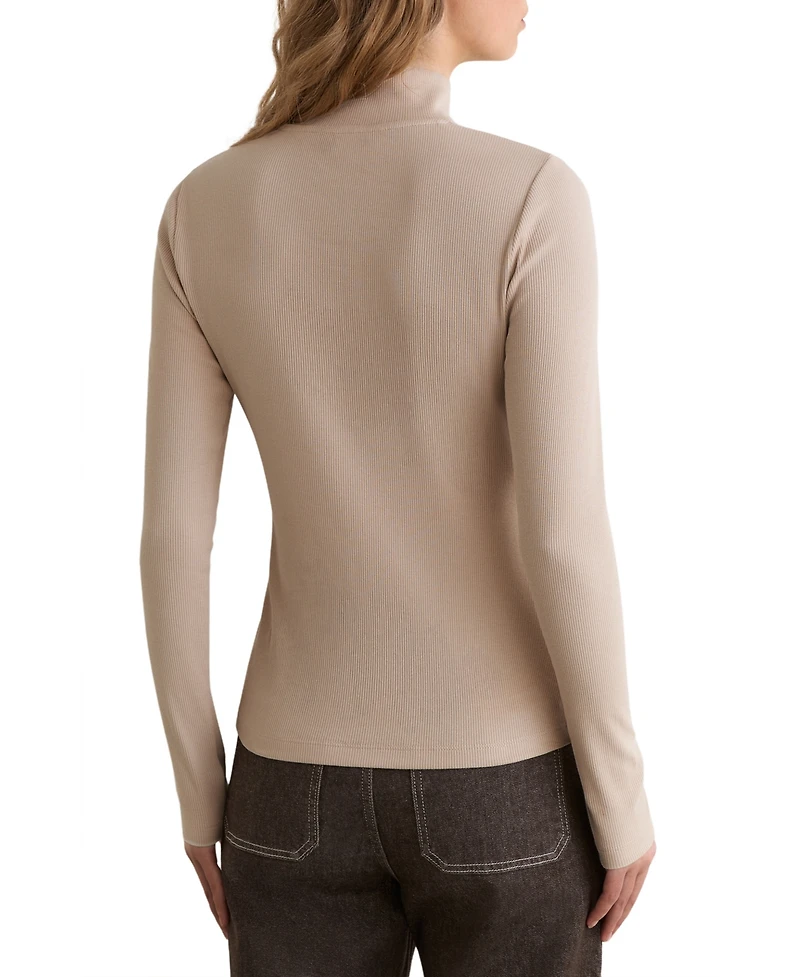 Reiss Women's Ida Button Funnel Top