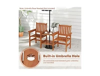 Boyel Living 2-Seater Outdoor Patio Furniture Set with 1.57 Inch Umbrella Hole