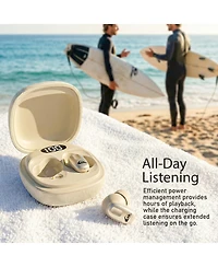 Quiksilver in-Ear Wireless Earbuds, Easy Pairing, Smart Battery Display & Touch Controls, Comfortable, 18H Playtime, Sweat and Water Resistant