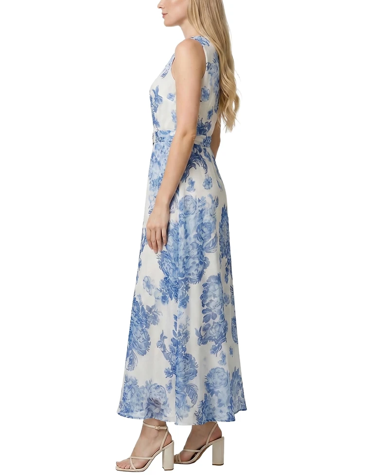 Ny Collection Petite Sleeveless Chiffon Maxi Dress