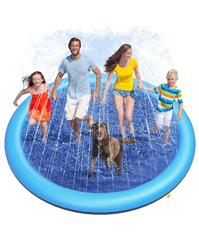 Aofar 97" Dog Splash Pad Sprinkler Pool Play Mat