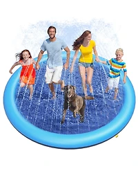 Aofar 97" Dog Splash Pad Sprinkler Pool Play Mat