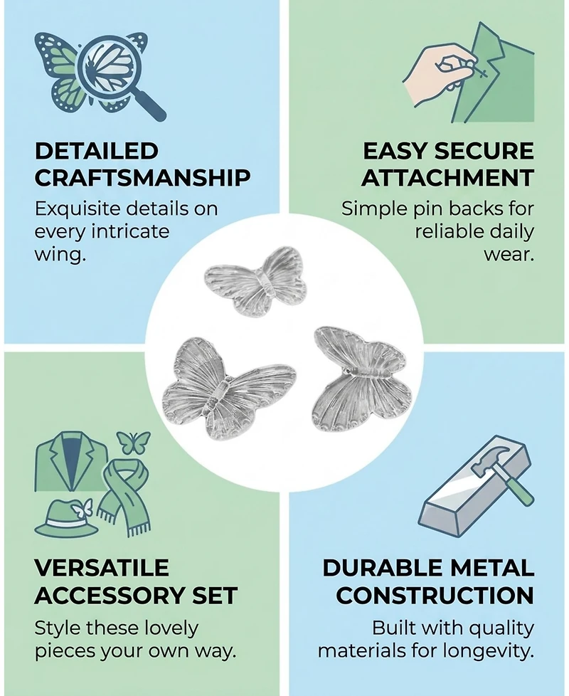 Sevorley Acrylic Butterfly Shaped Loose Beads for Diy Jewelry Making, Bracelets, Necklaces and Craft Projects