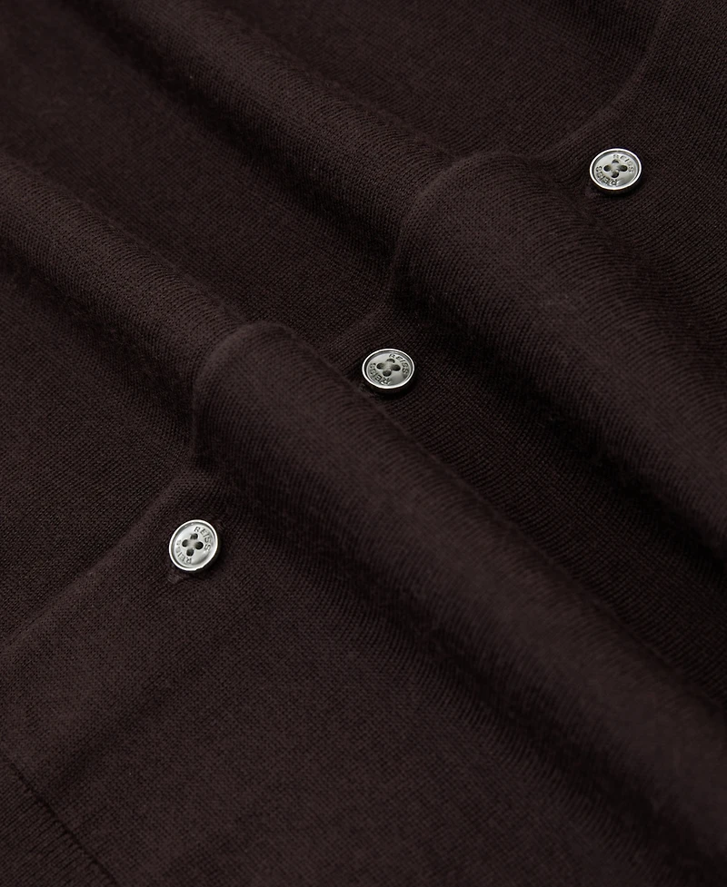 Reiss Men's Drayton Button Through Merino Shirt