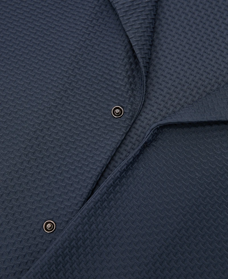 Reiss Men's Samson Textured Cuban Shirt