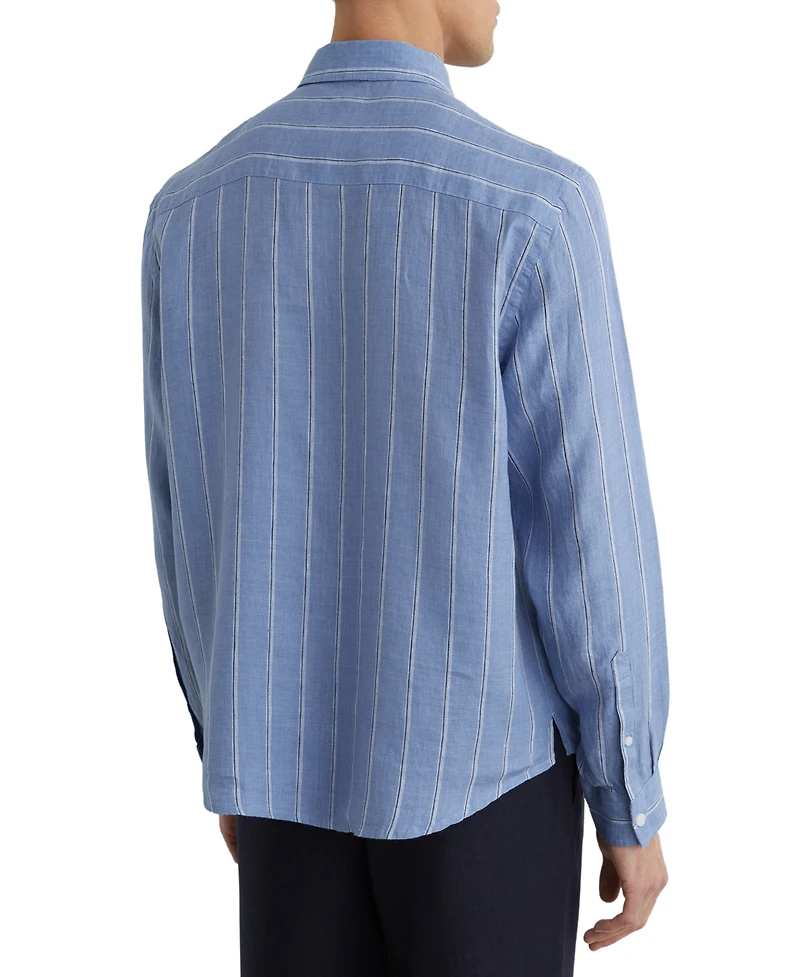 Reiss Men's Rubus Stripe Linen Shirt