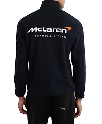 Reiss Men's Meros Half Zip Mclaren Embroidered Fleece Polo Shirt