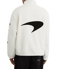 Reiss Men's Nylo Logo Embroidered Fleece Jacket