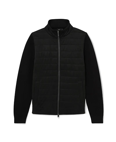 Reiss Men's Bram Zip Through Funnel Quilted Hybrid Jacket