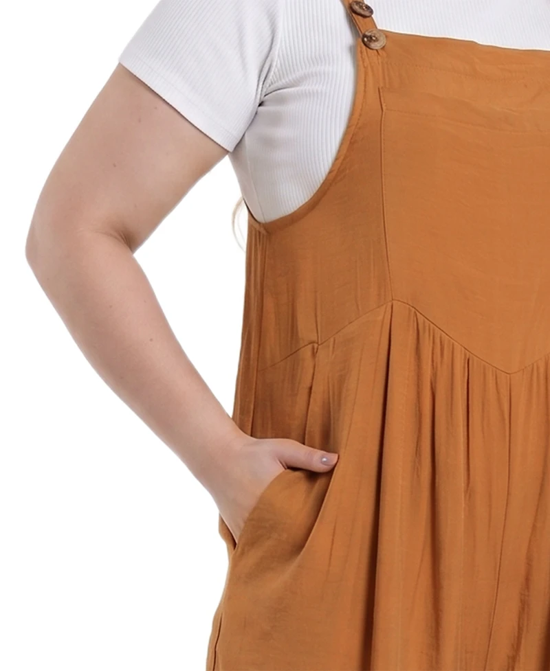 Ny Collection Plus Sleeveless Jumper Jumpsuit