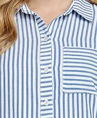 Ny Collection Plus 3/4-Sleeve Roll Tab Top