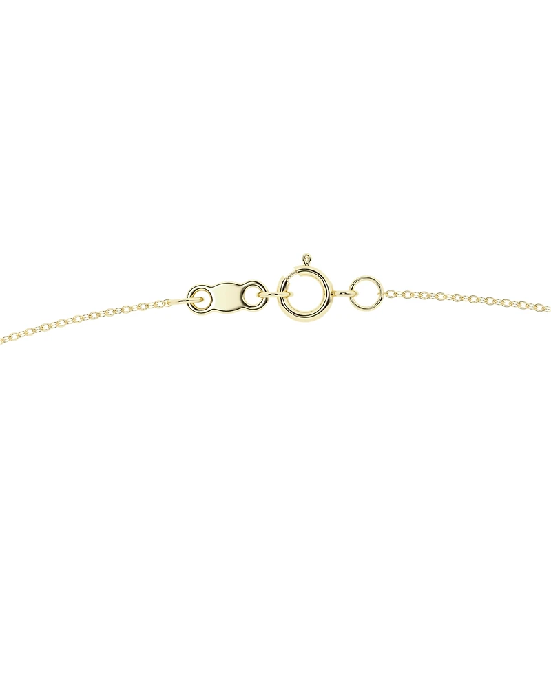 Macy's Cultured Freshwater Pearl (8-9mm) & Diamond Pendant Necklace in 14k Yellow Gold