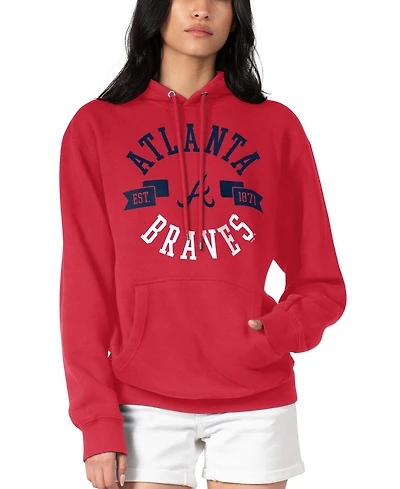 G-iii 4Her by Carl Banks Women's Red Atlanta Braves City Graphic Pullover Hoodie