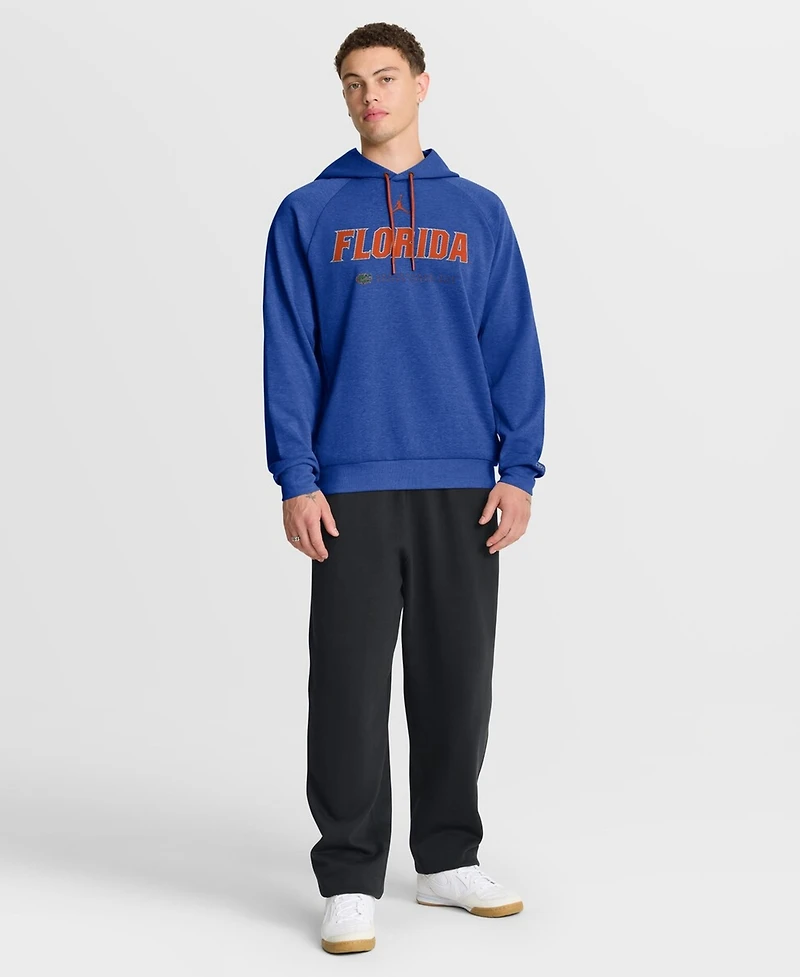 Jordan Men's Royal Florida Gators 2025 Courtside Basketball Practice Raglan Dri-fit Hoodie