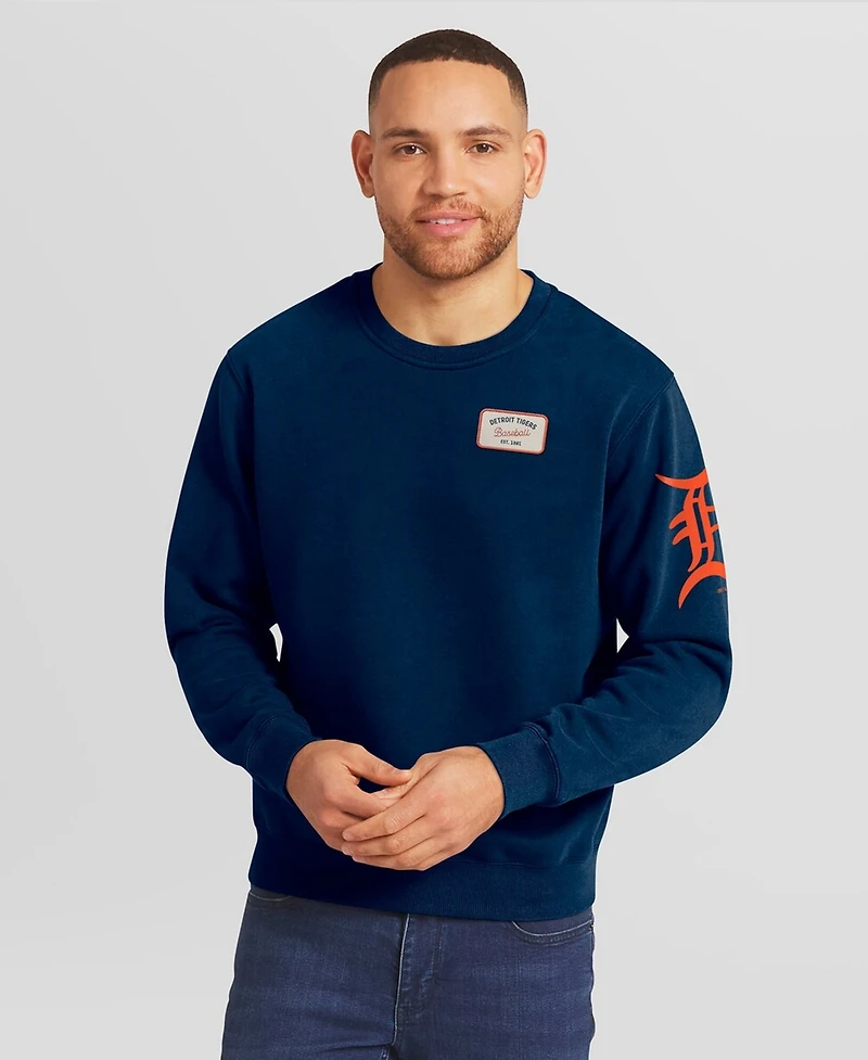 Darius Rucker Collection by Fanatics Men's Navy Detroit Tigers Washed Crew Neck Pullover Sweatshirt