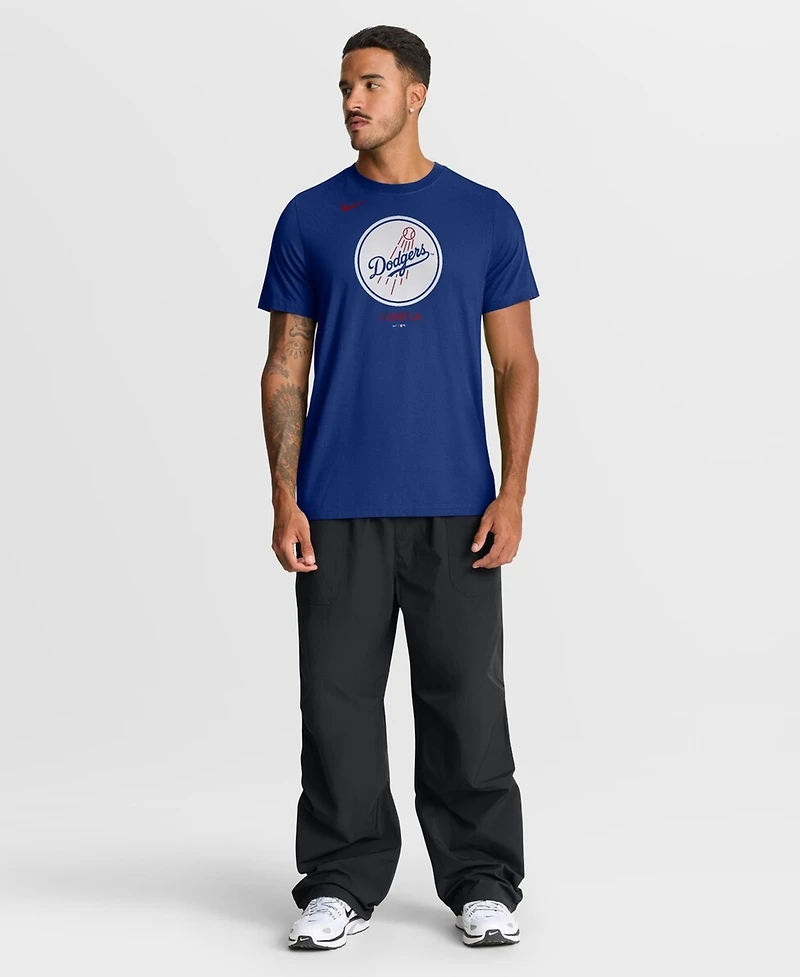 Nike Men's Royal Los Angeles Dodgers Tri-Blend Logo T-Shirt