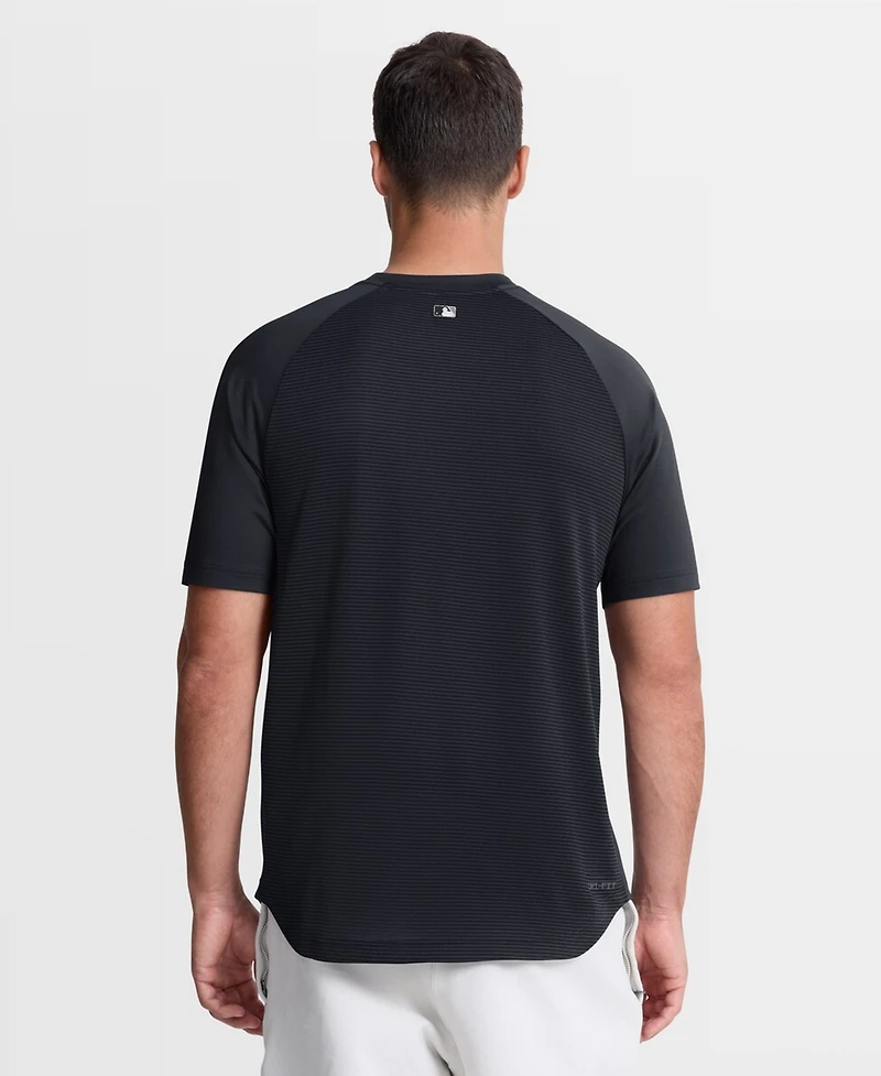 Nike Men's Navy New York Yankees Authentic Collection Batting Practice Pre-Game Raglan Dri-fit T -Shirt