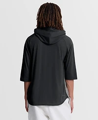 Nike Men's Black San Francisco Giants Authentic Collection Flux Dri-fit Raglan 3/4-Sleeve Hooded T-Shirt