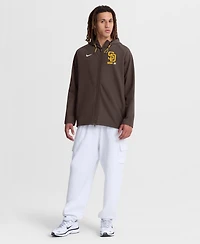 Nike Men's Brown San Diego Padres Authentic Collection Raglan Therma-fit Full-Zip Hooded Jacket