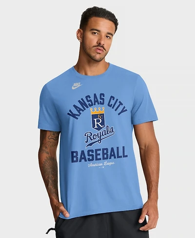 Nike Men's Light Blue Kansas City Royals Cooperstown Collection T-Shirt