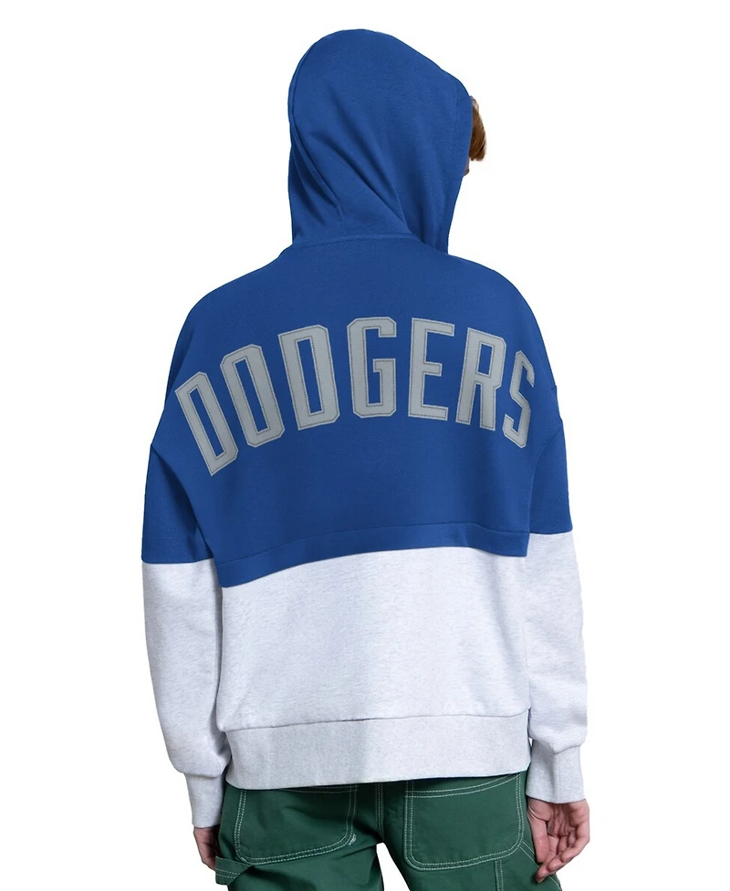 Starter Women's Royal/Heather Gray Los Angeles Dodgers Wishbone Full-Zip Hoodie